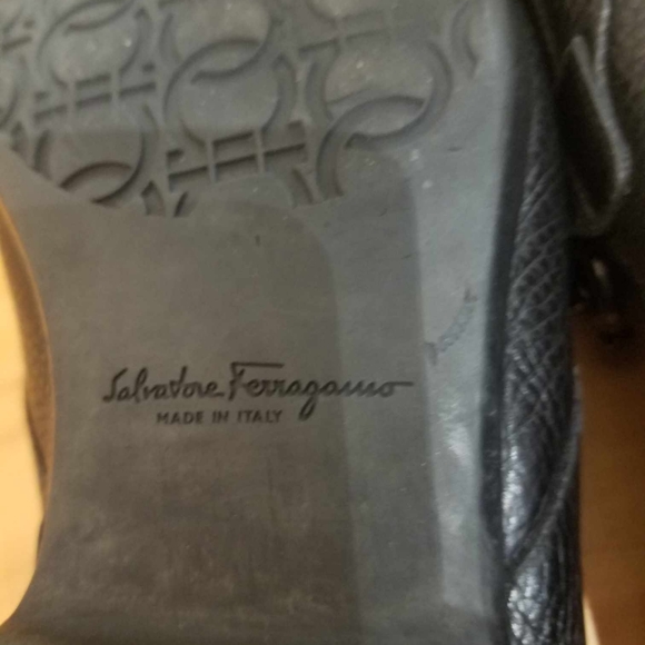 Salvatore Ferragamo horsebit black leather loafers shoes main image 5